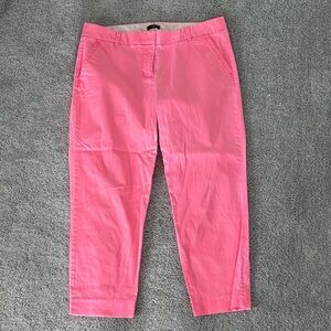 J. Crew Pink and Yellow City Fit Pants
